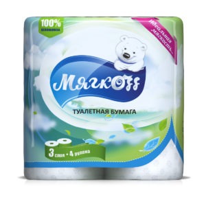 Смоленск — Туалетная бумага  «Мягкоff» белая оптом.