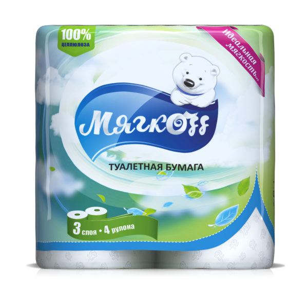 Смоленск — Туалетная бумага  «Мягкоff» белая оптом.