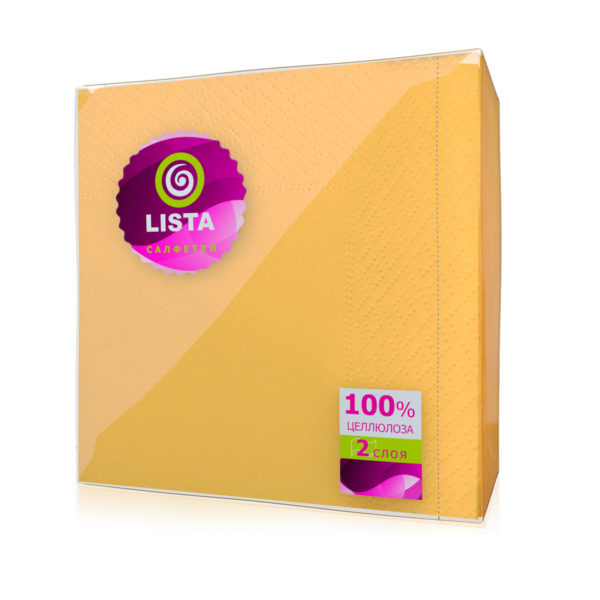 Смоленск — Салфетки «Lista DELUXE» интенсив желтые оптом.