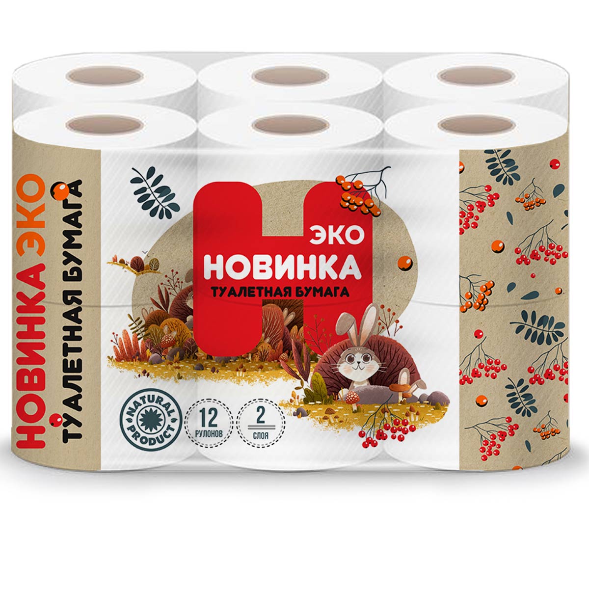 Смоленск — Туалетная бумага  «Новинка ЭКО» 2 слоя белая оптом.