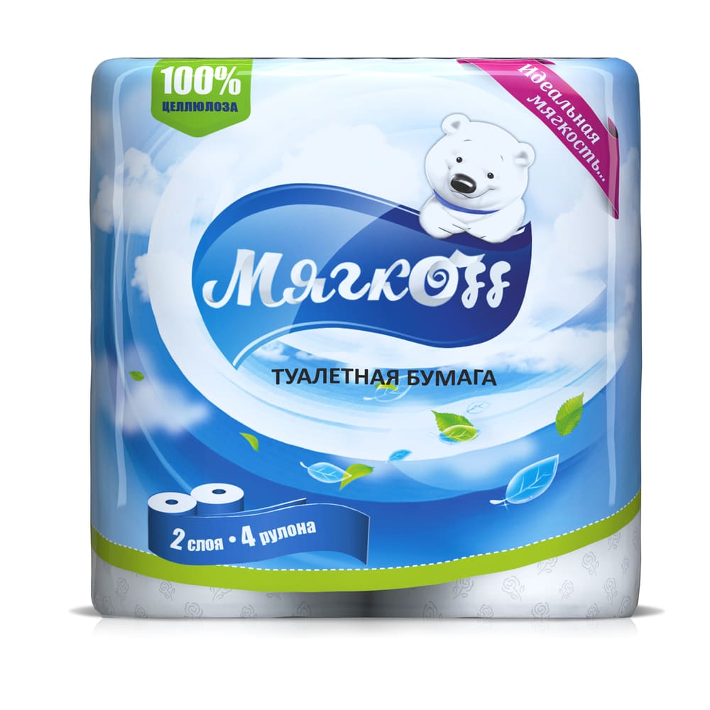 Смоленск — Туалетная бумага  «Мягкоff» белая оптом.